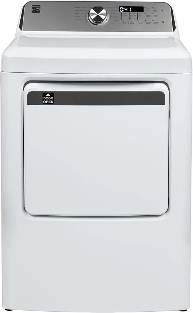 Kenmore 7.0 cu. ft. Front Load Electric Dryer - White | Wrinkle Guard to Reduce Wrinkles & Static - Smart Sensor Drying - Touch Controls