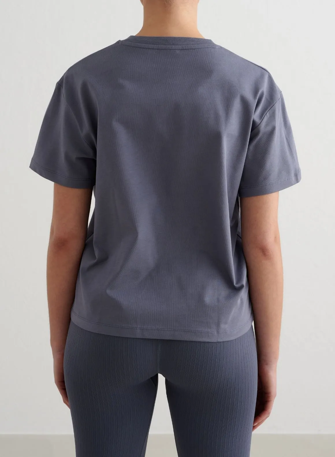 Storm Blue Serif Boxy T-shirt
