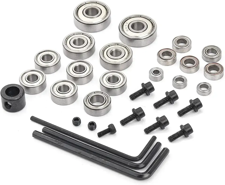 24 Pieces Router Bit Bearing Replacement Set KA-001 (for: 12B 12P 15M 15Plus 24A 24X(B) 35B 40A 70A)