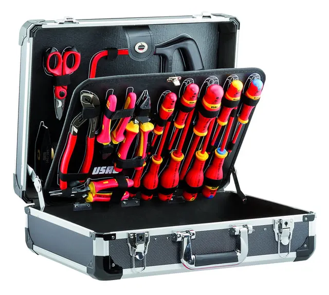 Usag 002 Me 20 U00020002 Valigia Con Assortimento Per Elettrotecnica (20 Pezzi), Multicolore, ‎50 x 44 x 21 cm 7.05 Kg