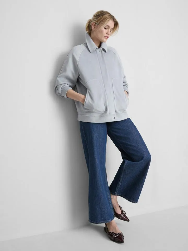 Veste en suédine à poche plaquée