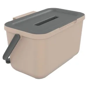 Cubo de basura de cocina Delinia Blyn 4L taupé