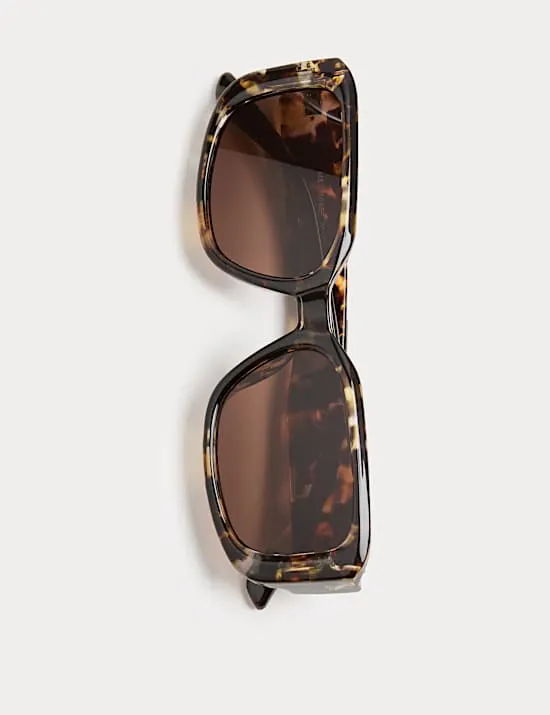 Rechteckige, klobige Sonnenbrille