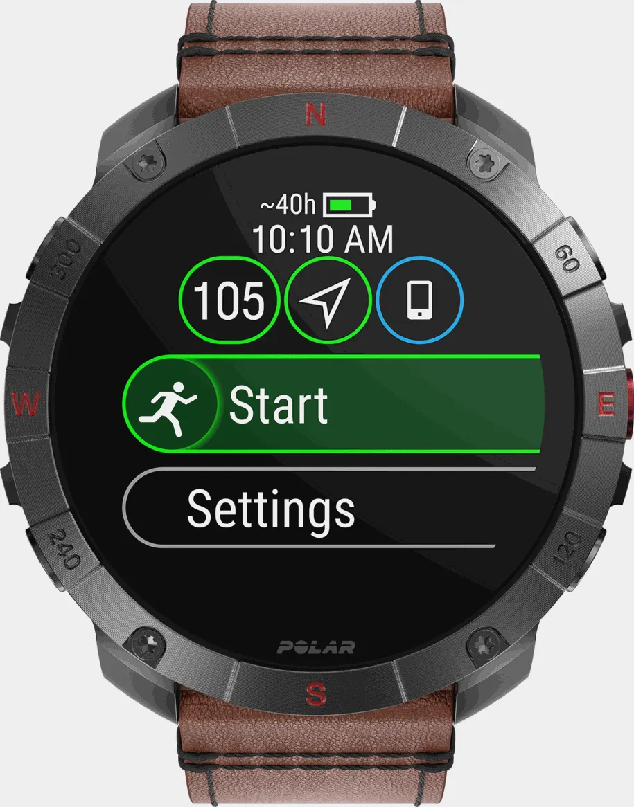 Grit X2 Pro Titanium, smartklokke, multisportklokke - Brun