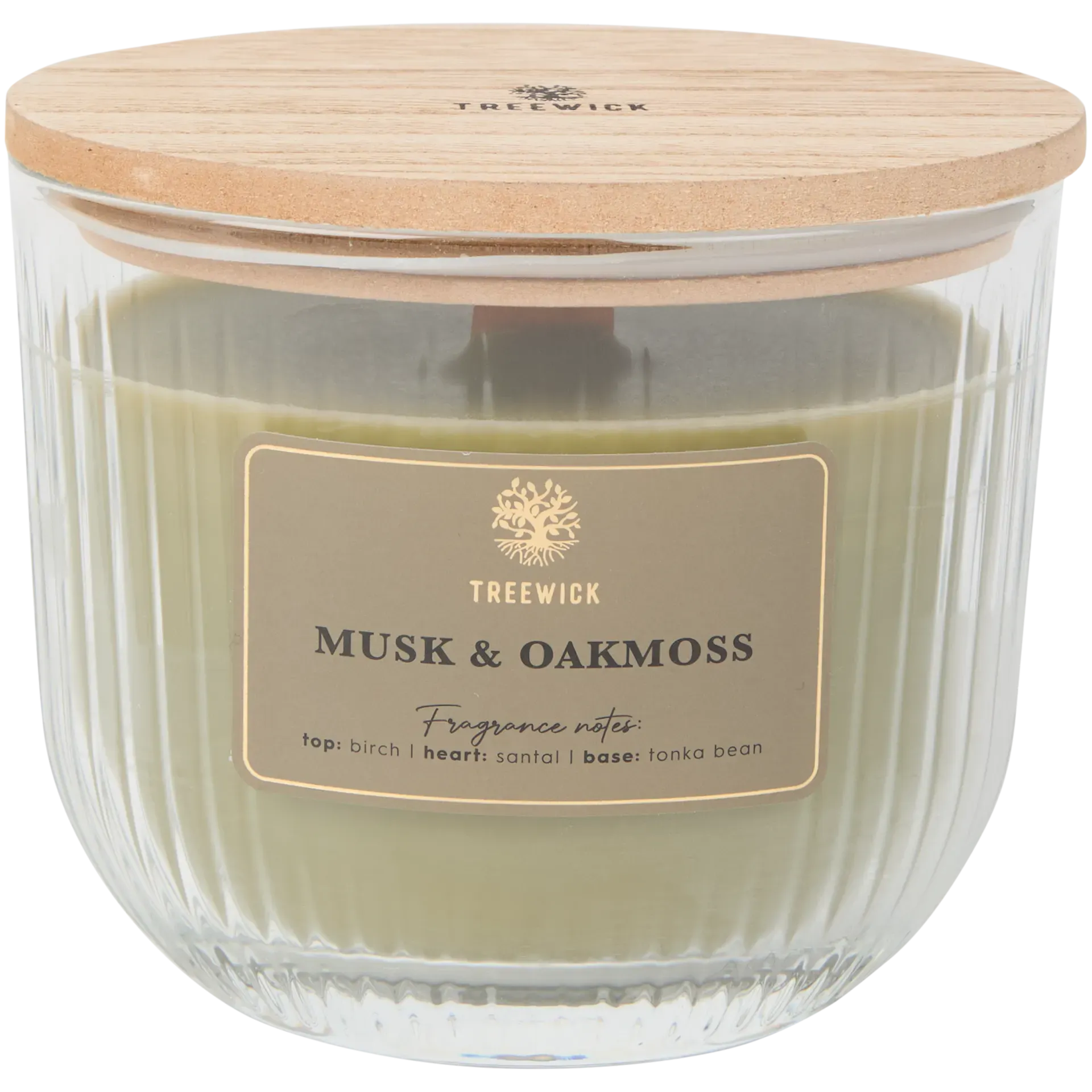 Candela profumata con stoppino in legno Treewick