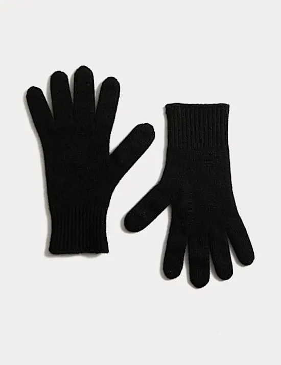 Pure Cashmere Knitted Gloves