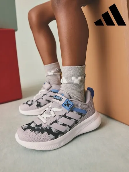 adidas Black Minecraft Forarun 4.0 Kids Trainers