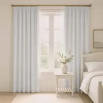 Laura Ashley Turvey Textured Blockout Curtain Pair