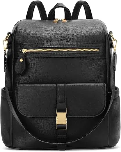 KKXIU Backpack Purse for Women, Multi-pocket Backpa…