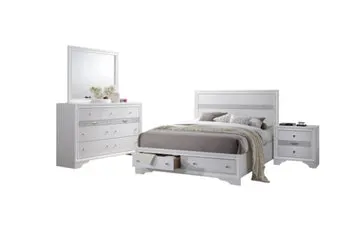 Alfred Queen Size (4-Piece) Bedroom Set by Best Home - White