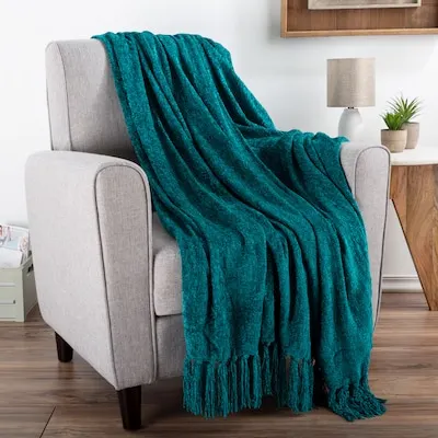 Blankets Lagoon Teal 60-in x 70-in Polyester Throw