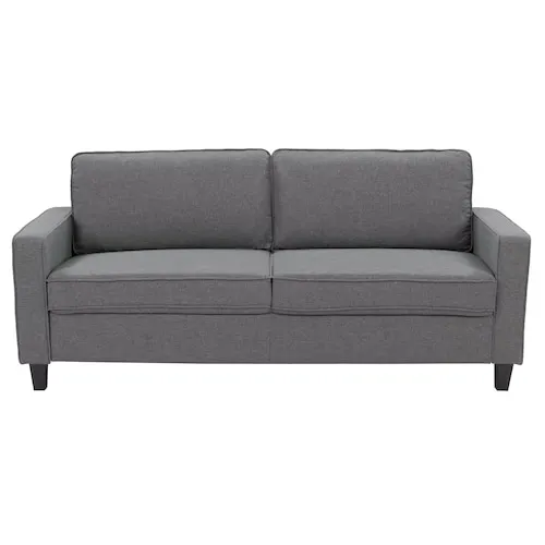 Georgia Mid Century Modern Grey Three Seater Sofa