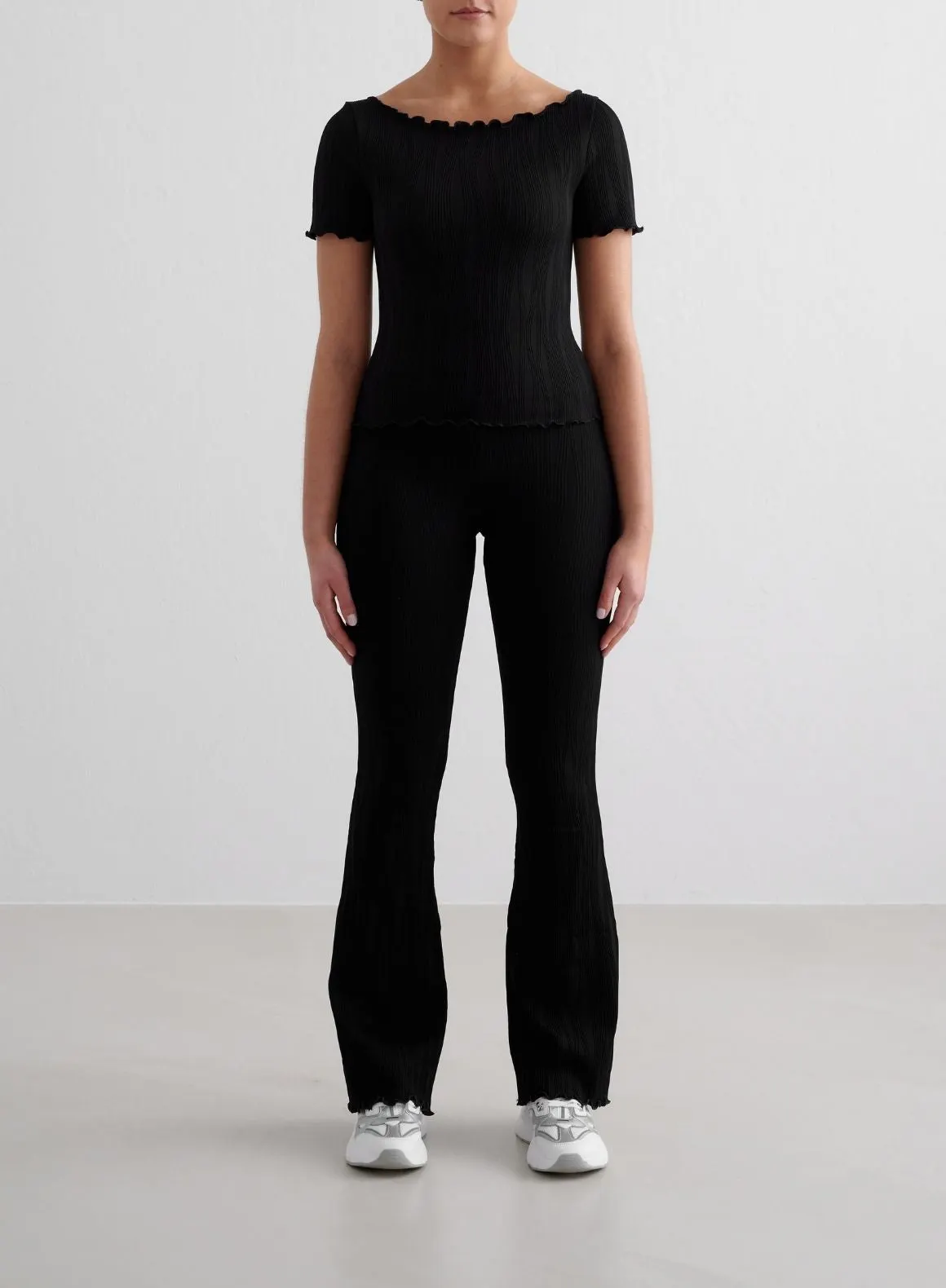 Black Tulip Flare Tights