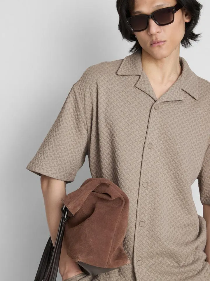 Chemise texturée à manches courtes The Edit