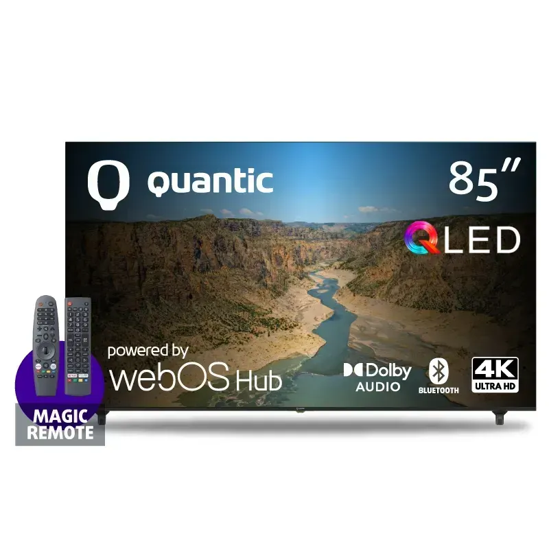 Smart TV QLED 85" Quantic QT85QLDWEB UHD Smart