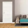 Porta interna a battente in MDF, L 80 x H 210 cm, bianca, apertura reversibile FOURLINES