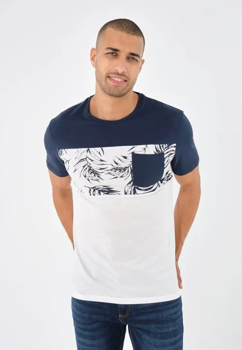 T-shirts med print - dark blue/white