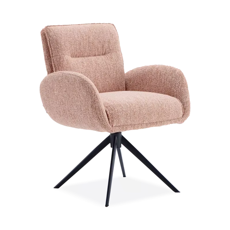 Armstoel Skye (poot draai: zwart) - Lodge Blossom