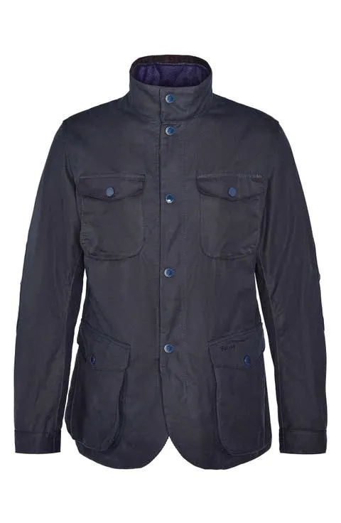 Ogston Water Resistant Waxed Cotton Jacket with Removable Quilted Bib