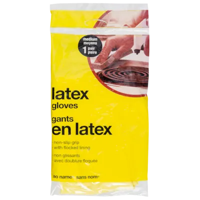 Latex Rubber Gloves, Medium