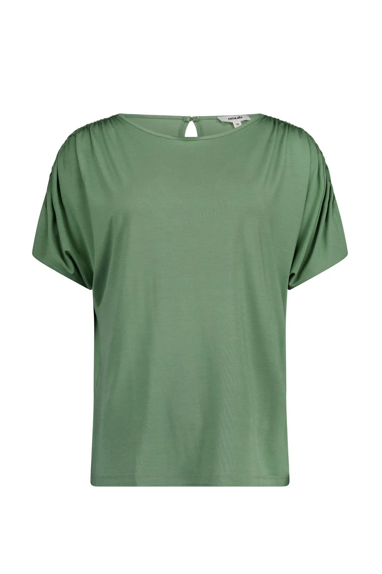 Groen shirt met geplooide mouwen