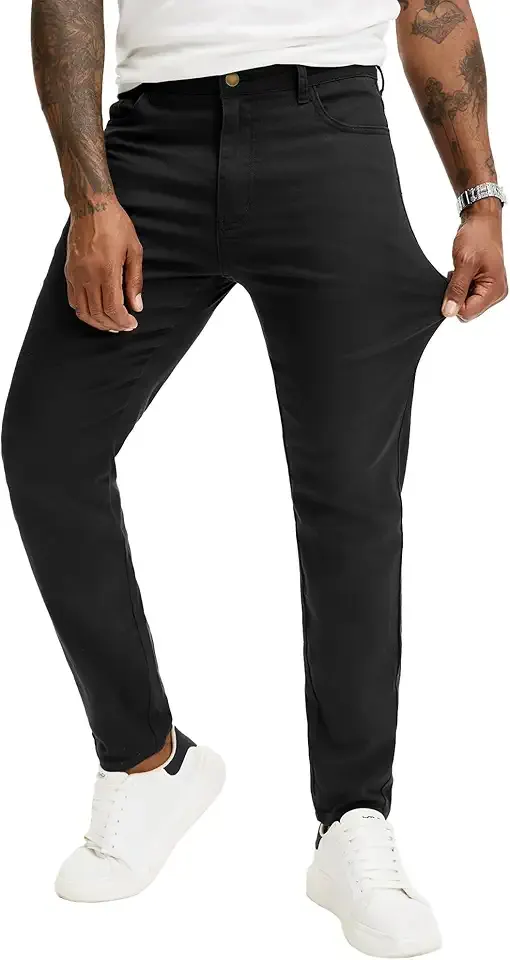 Men's Slim Fit Skinny Stretch Jeans Fashion Dress Casual Tapered Denim Pants with 5 Pockets