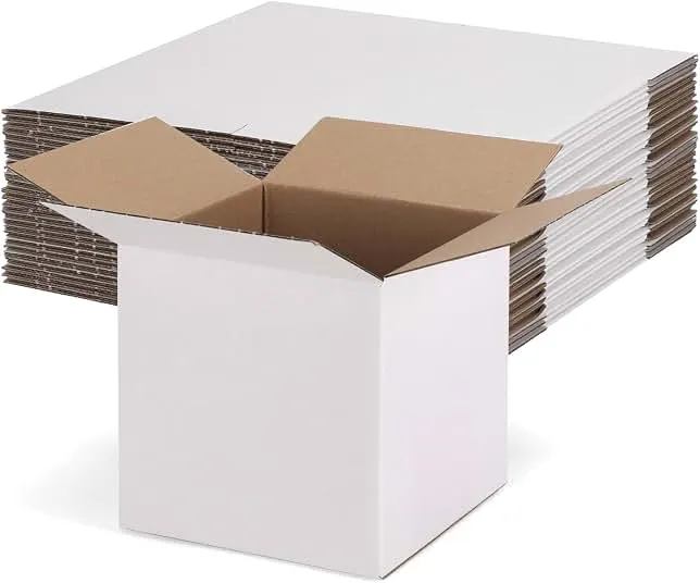 Rempry 30 Pack 6x6x6 Shipping Boxes White, Small Corrugated Cardboard Box for Mailing, Packaging Small Business, Kraft Mailer Gift Boxes