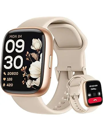 LODIMEKE Smart Watch, Alexa Built-in, Answer/Make Calls 44mm Smartwatch Women Men, 1.83" Sports Watch IP68 Waterproof, Heart Rate SpO2 Sleep Stress Monitor, Step Counter Watch for Android & iOS Phone