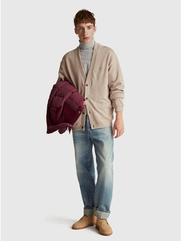 Relaxed fit sweat cardigan