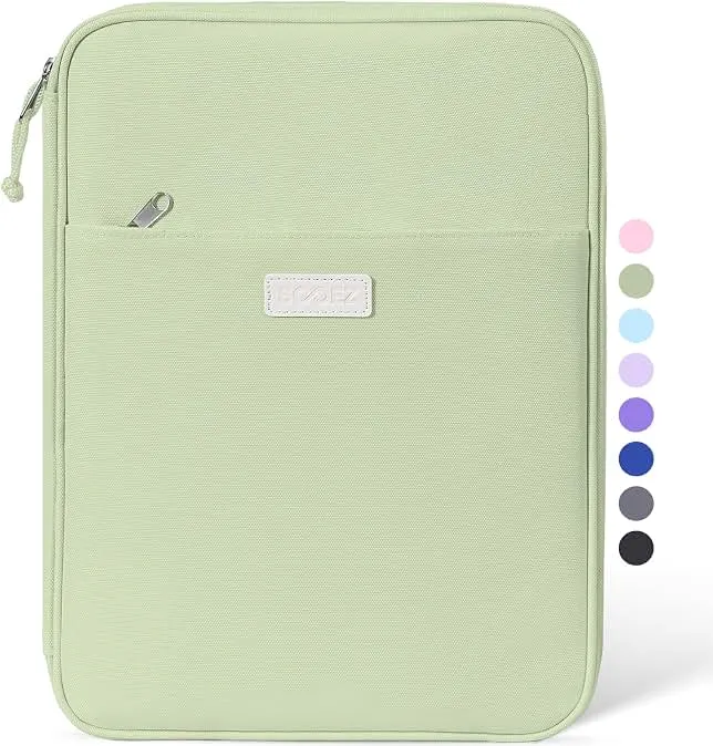 Sooez Zipper Binder Bag, 1 Inch Binders 3 Ring O-Ring, 5-Tab Divider Folder | Expanding File Folder, 500-Sheet Capacity Three Ring Binder,…