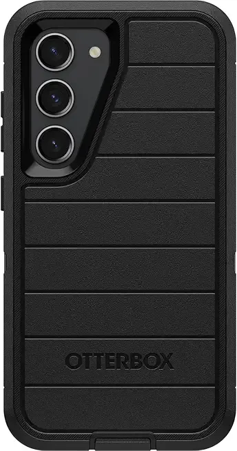 OtterBox Galaxy S23 Case Only - Defender Series - Black, Tough and Durable - with Port Protection - Case Only - Microbial Protection - No Retail Packaging
