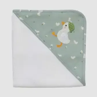 Living Textiles Organic Hooded Towel Goosey Goosey