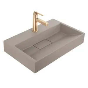 Lavabo De Conglomerado Rea Goya Taupe 50cm