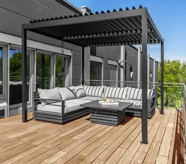 Bioklimatische Pergola, Pavillon aus Aluminium 3 x 3 m