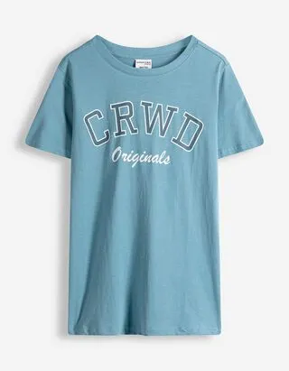 T-shirt - Stampa frontale - blu