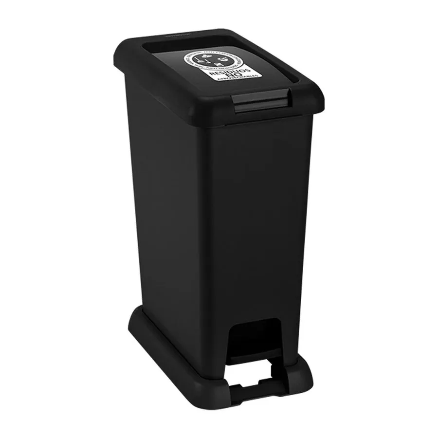 Basurero Rimax con pedal 20 lt negro