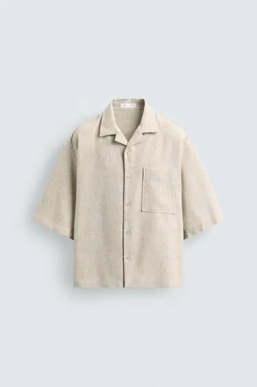 BOXY FIT TEXTURED SHIRT