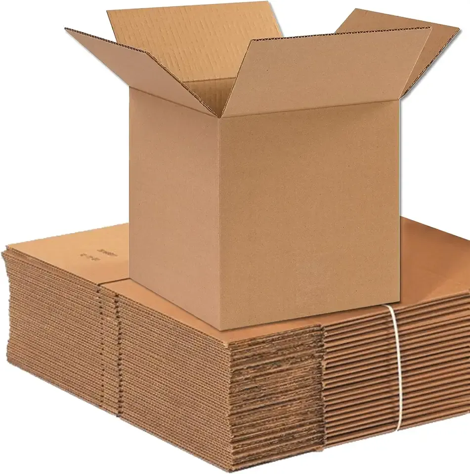 Aviditi 101010 Corrugated Cardboard Box, 10" L x 10" W x 10" H, Kraft, For Shipping, Packing and Moving (Pack of 25)