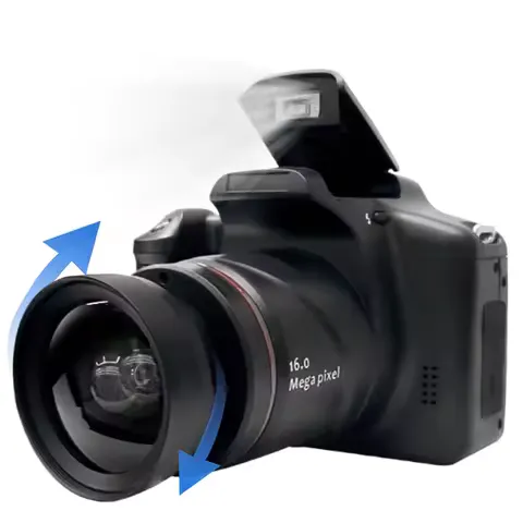 16MP Vlogging Camera with 2.4 Inch LCD Screen Camcorder 16X Digital Zoom Video Recorder for Photography