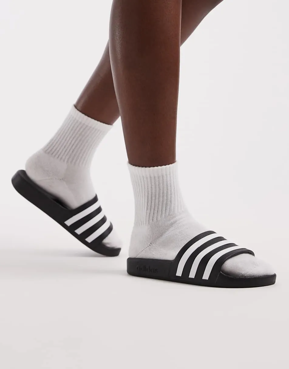 adidas Training Adilette Aqua slides in black