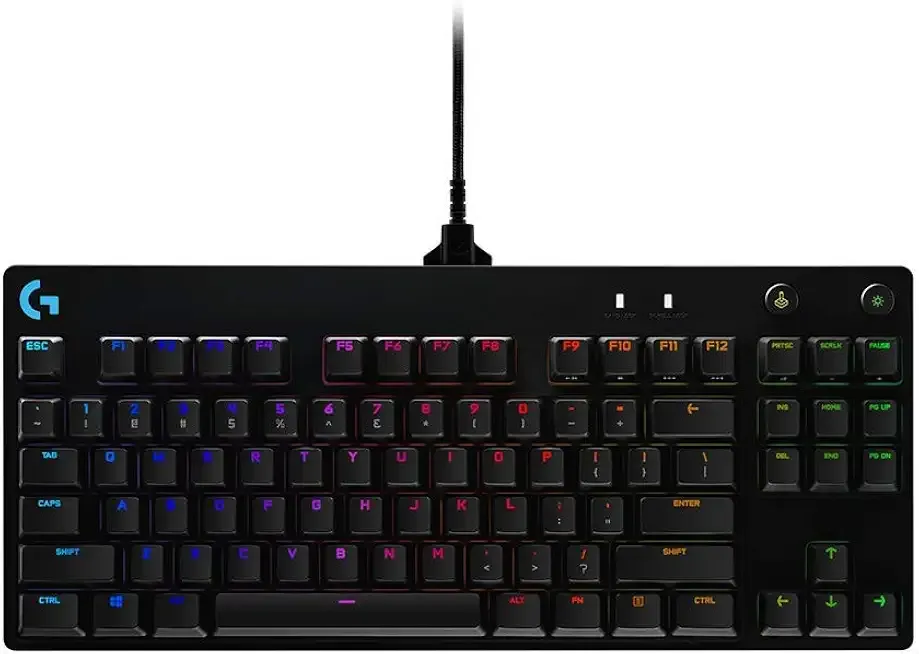 PRO Mechanical Gaming Keyboard, Ultra Portable Tenkeyless Design, Detachable Micro USB Cable, 16.8 Million Color LIGHTSYNC RGB Backlit Keys