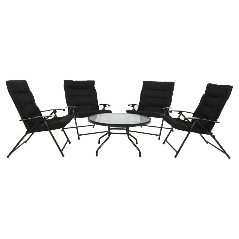 Sala de Exterior Sao Paulo Negro 4 Personas