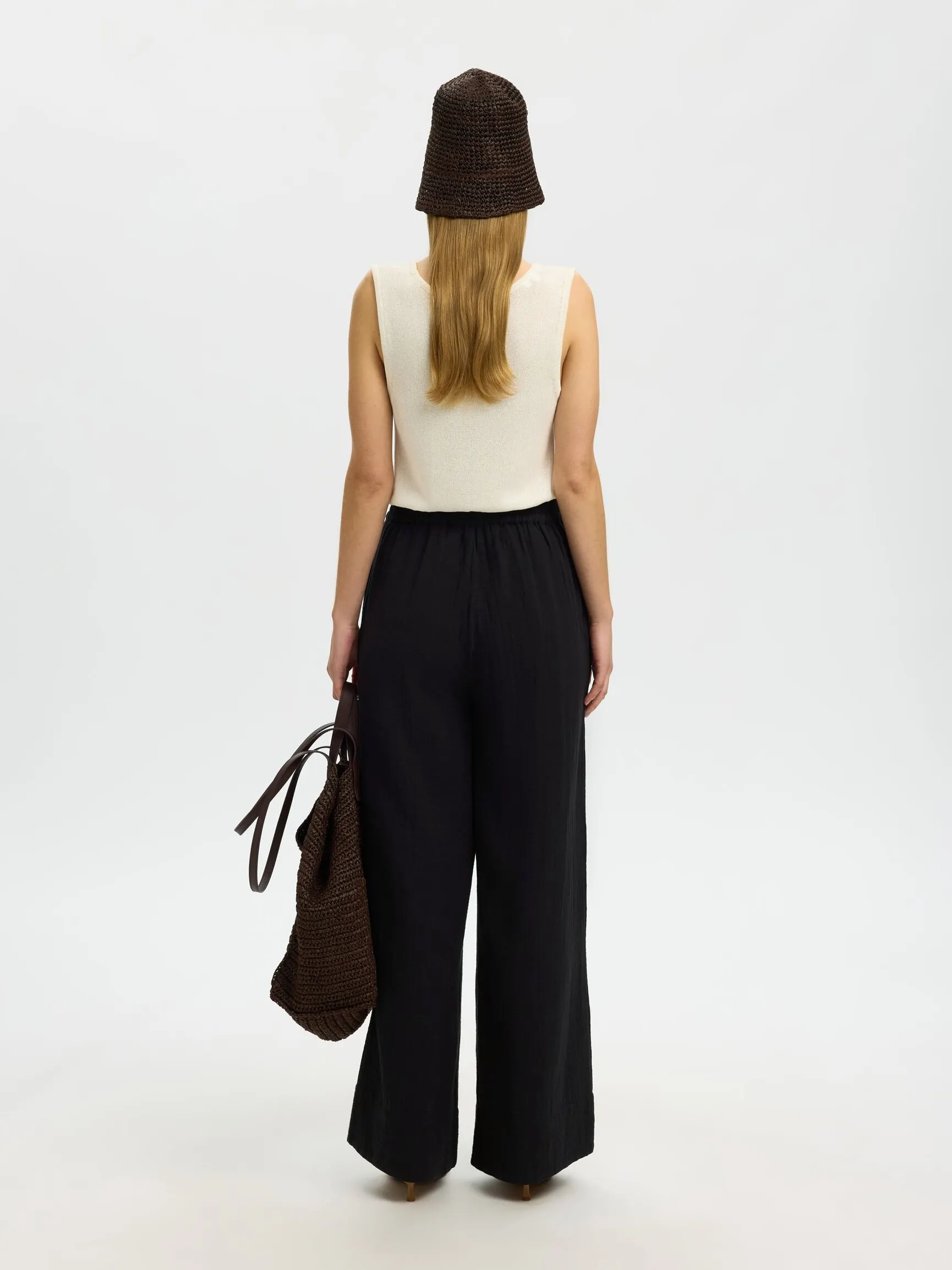 HIGH WAISTED BUKSER MED VIDE BEN