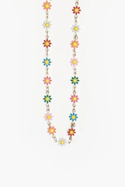 Kids halsketting met kleine bloemen