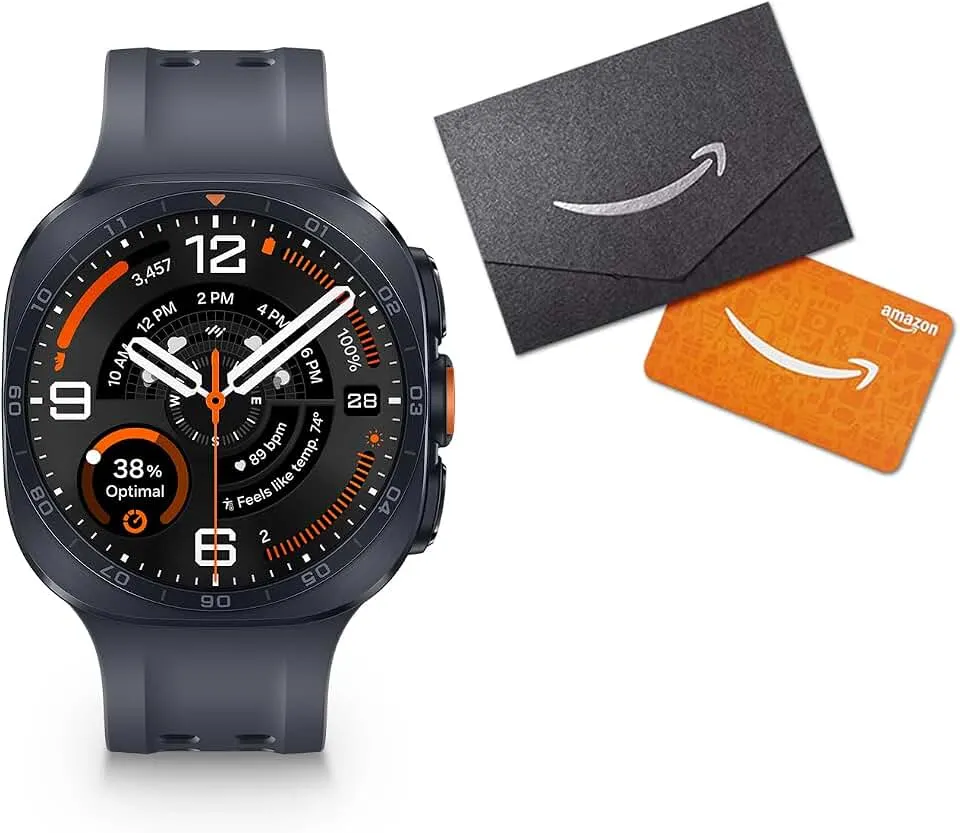 Samsung Galaxy Watch Ultra2 + $100 GC, Titanium Gray, 47mm LTE Smartwatch | Rugged Design, AI Assistant, Advanced Sleep and Running Coach, Dive-Rated, Heart Rate Tracking [US Version, 2 Yr Warranty]
