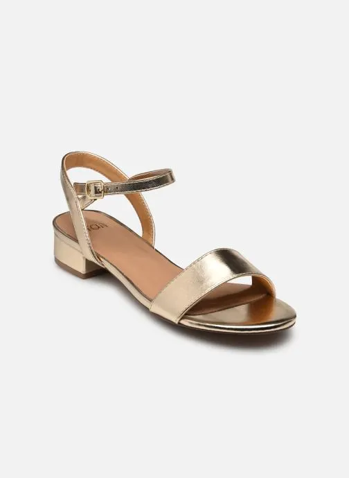 Platte sandalen Jabalea dames goud en brons