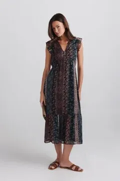 Vestido volantes cenefa