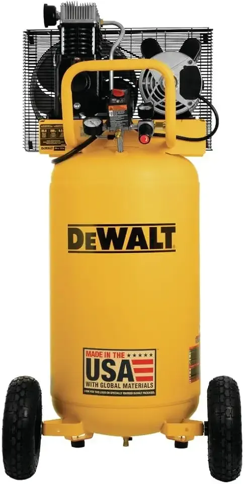 DEWALT 25 Gallon Vertical Air Compressor, Portable, Oil Lubed, Belt Drive, 200 Max PSI, Efficient Portable Air Compressor for Industrial Use, High-Performance 25 Gallon Air Compressor