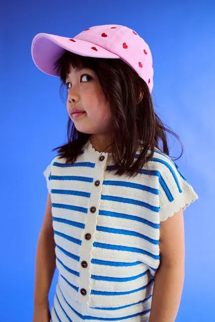 Kids crochet top met strepen