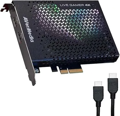AVerMedia GC573 Live Gamer 4K, Internal Capture Card, Stream and Record 4K60 HDR10 with ultra-low latency on PS5, PS4 Pro, Xbox Series X/S, Xbox One X, in OBS, Twitch, YouTube AVerMedia GC573 Live Gamer 4K, Internal Capture Card, Str…